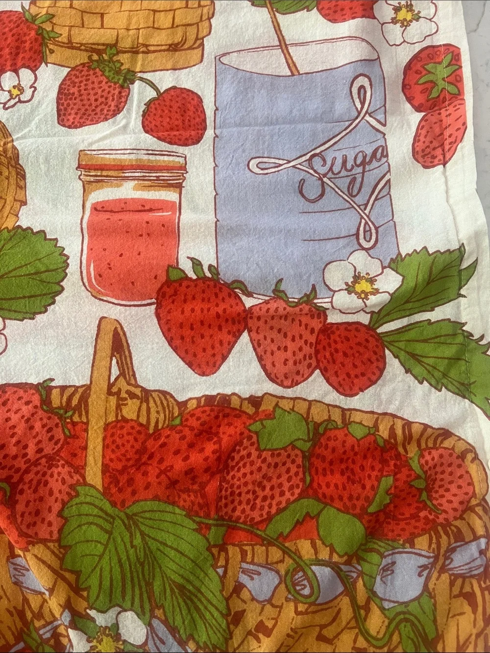 Urban Outfitters Sweet Strawberry Patterned Vintage Style Shower Curtain NWOT